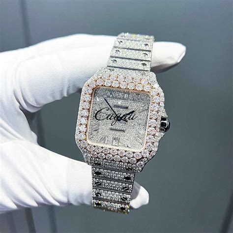 cartier skeleton diamond watch|cartier santos skeleton 18k.